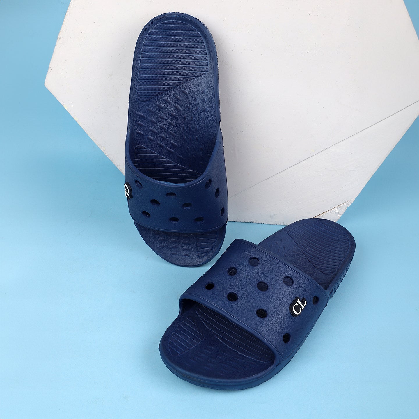 Men Perforated Comfort Solid Slider