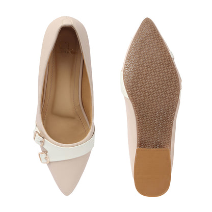 Women Pointed Toe Block Heel Pumps