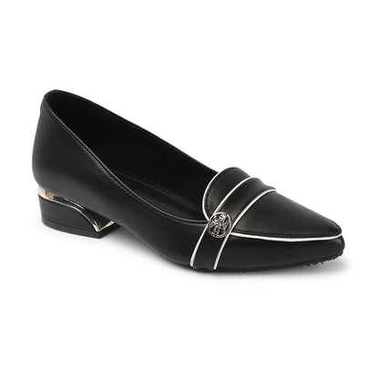 Women Solid Slip-On Block Heel Pump