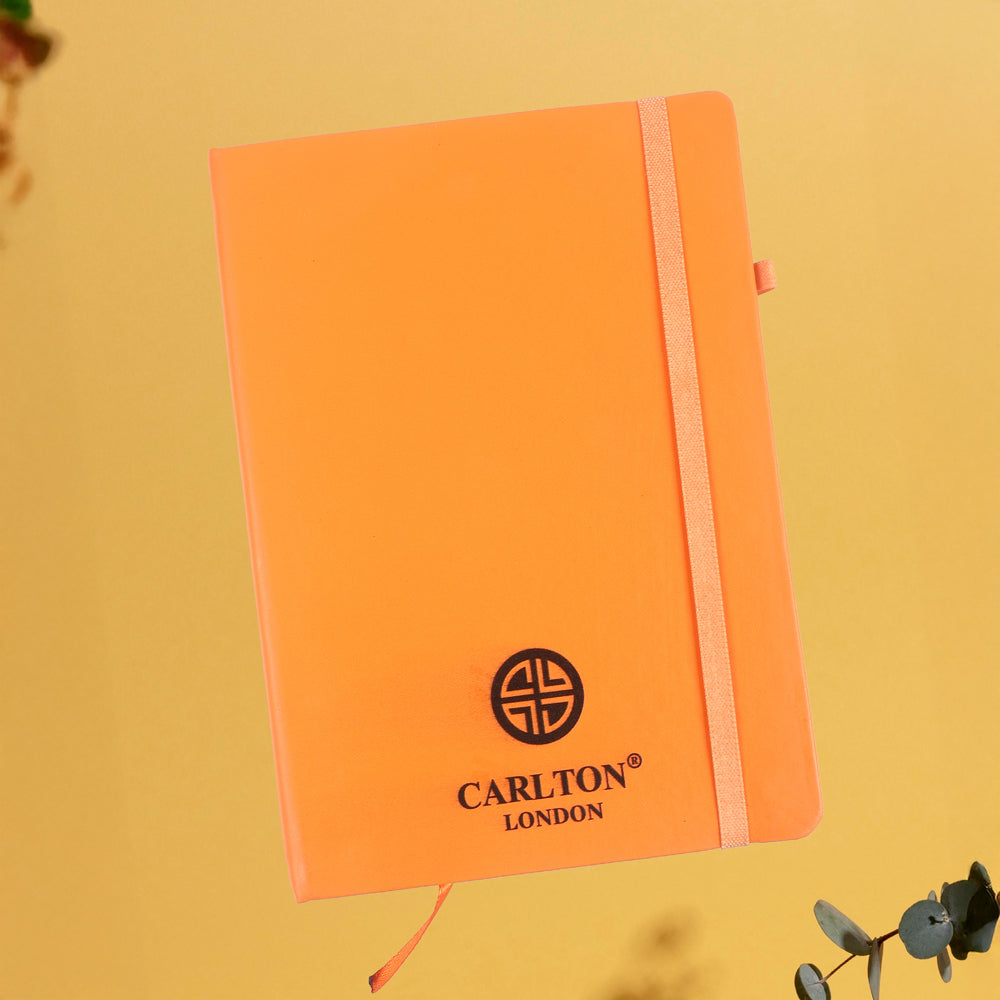 Carlton London Yellow 200-Page Hardcover Diary