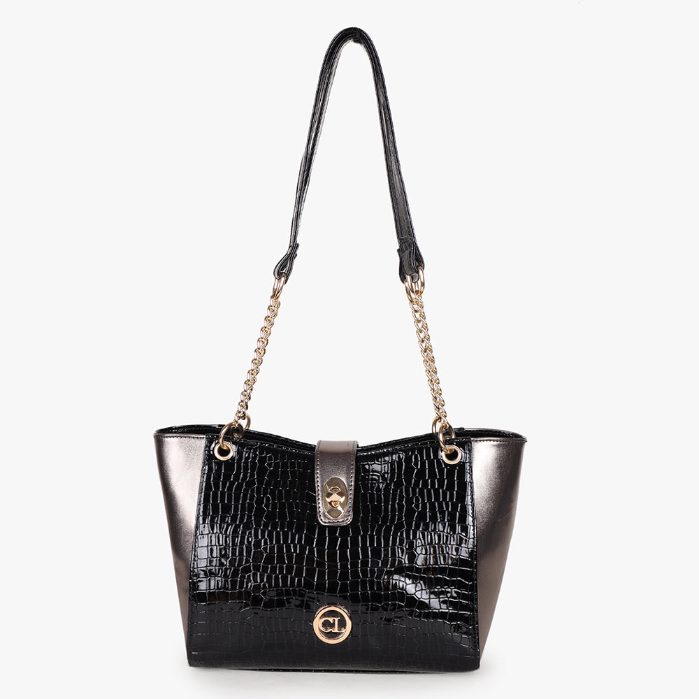 Women Textured Structured Shoulder Bag