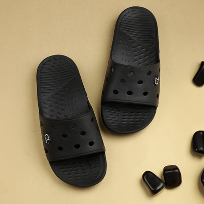 Men Perforated Comfort Solid Slider