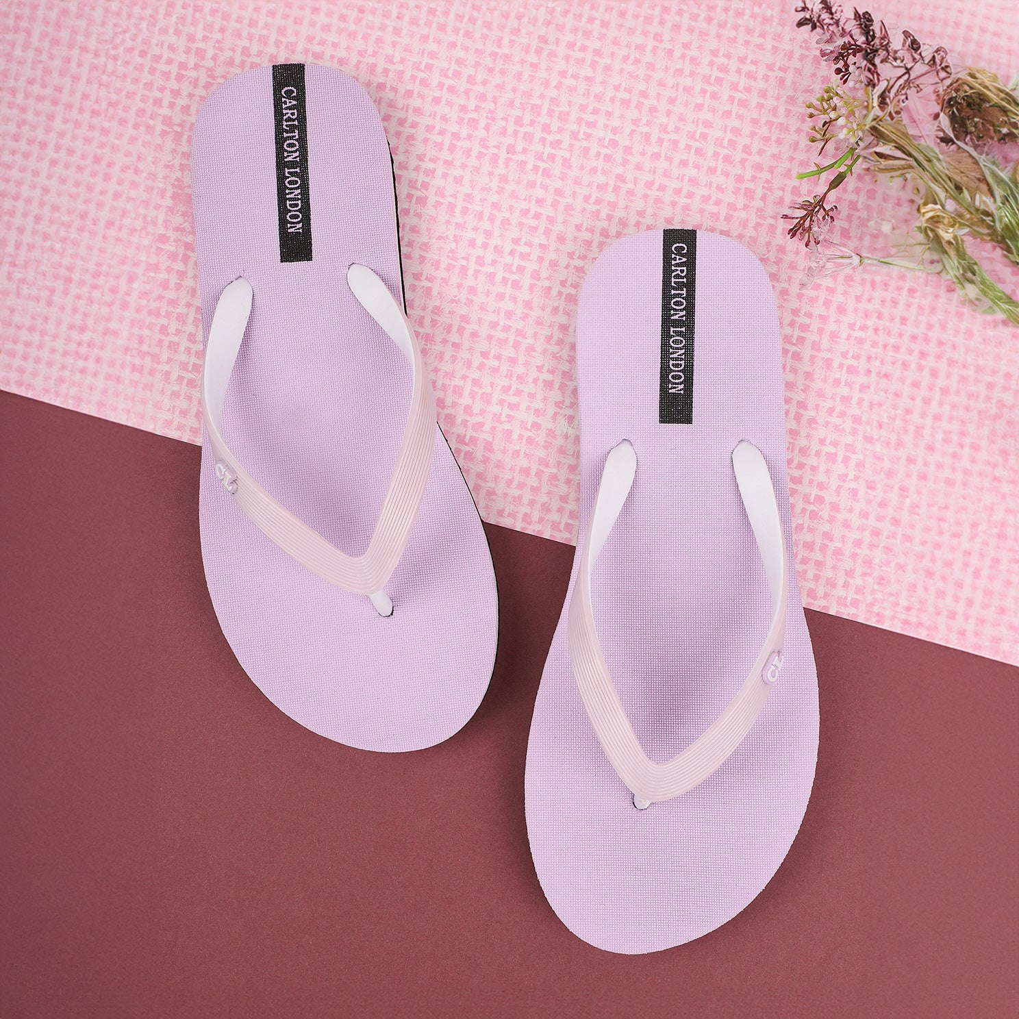 Women Striped Strap Thong Sandals