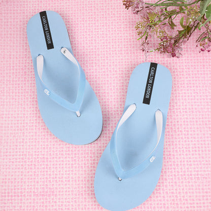 Women Striped Strap Thong Sandals