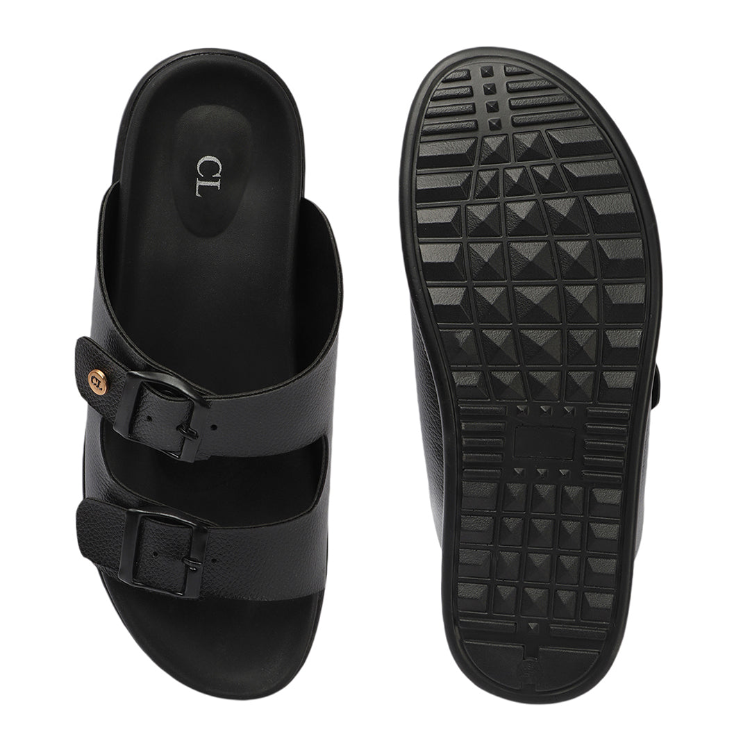 Double Buckle Adjustable Comfort Slides Sandals