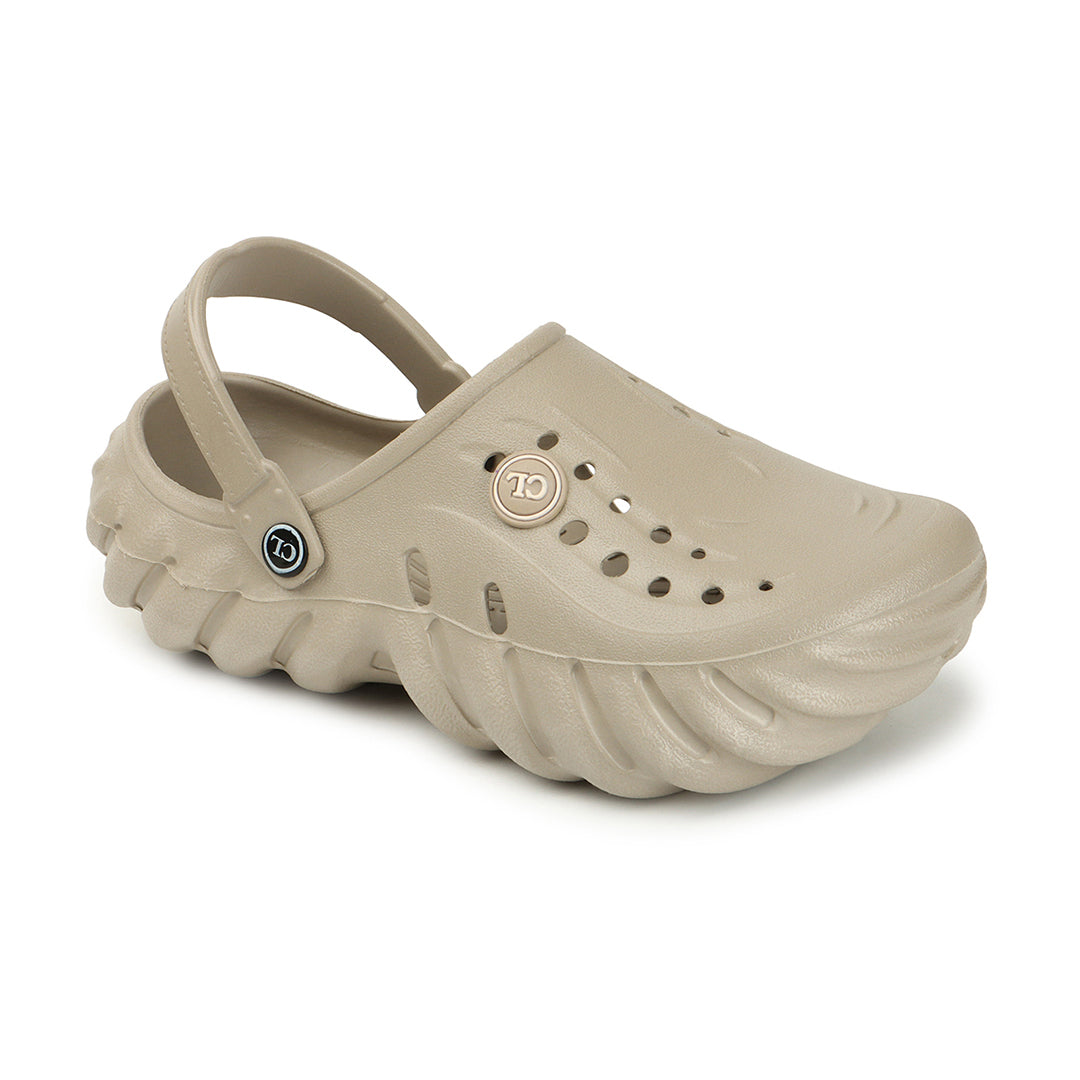 Men Textured Comfort Clogs with Back Strap