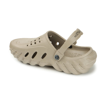 Men Textured Comfort Clogs with Back Strap