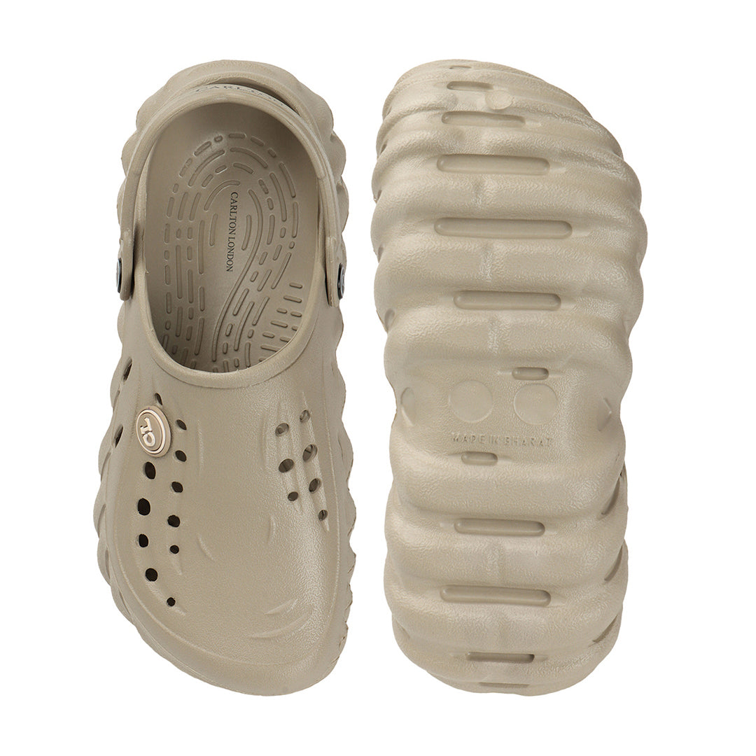 Men Textured Comfort Clogs with Back Strap