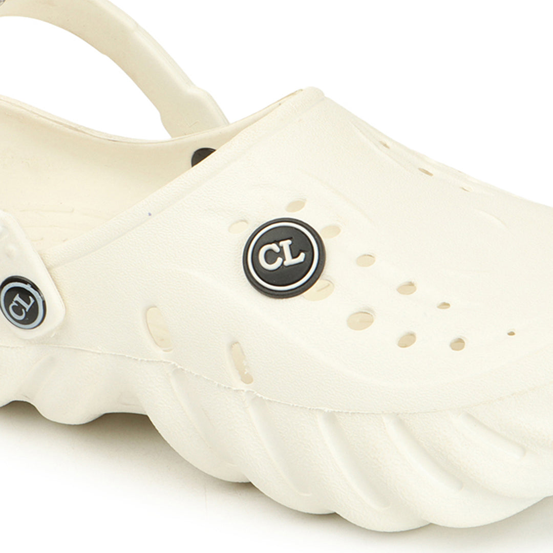 Men Textured Comfort Clogs with Back Strap