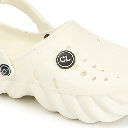 Men Textured Comfort Clogs with Back Strap