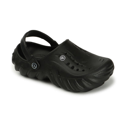 Men Textured Comfort Clogs with Back Strap