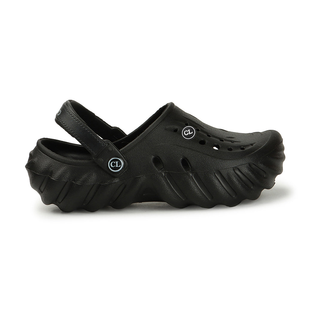 Men Textured Comfort Clogs with Back Strap