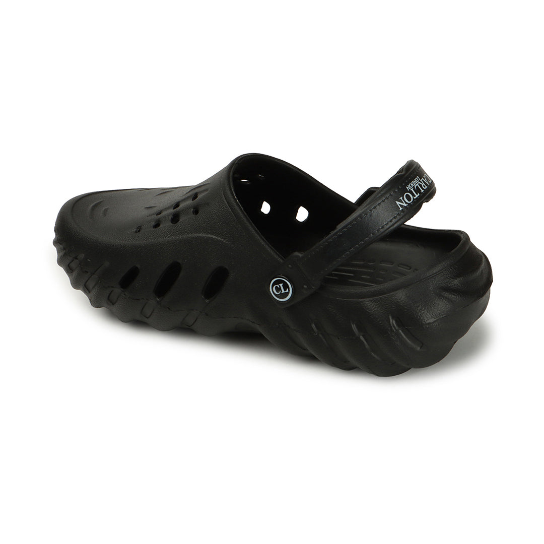 Men Textured Comfort Clogs with Back Strap