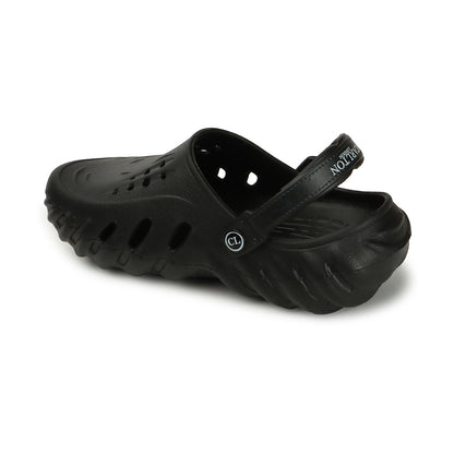 Men Textured Comfort Clogs with Back Strap