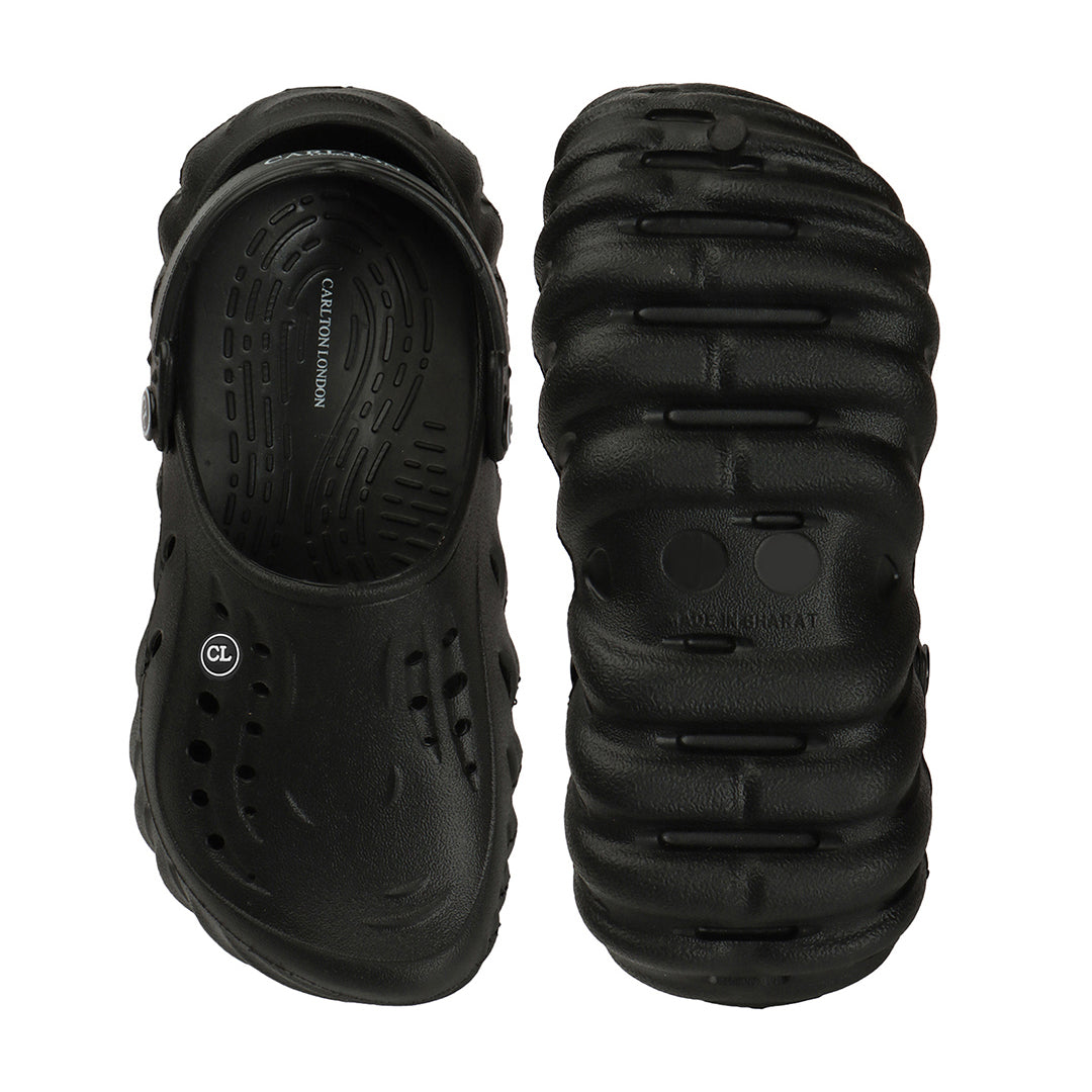 Men Textured Comfort Clogs with Back Strap