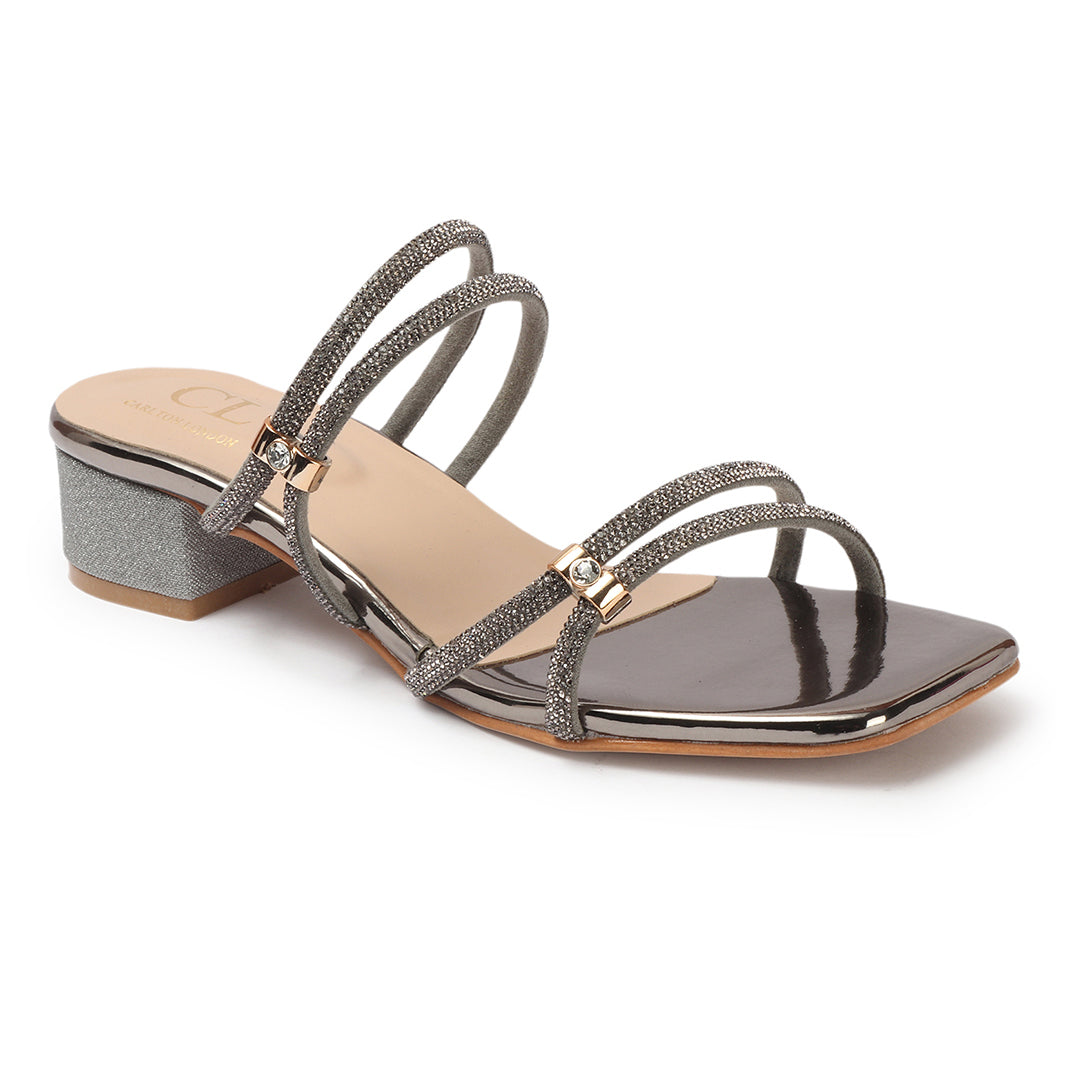 Women Embellished Party Block Sandals