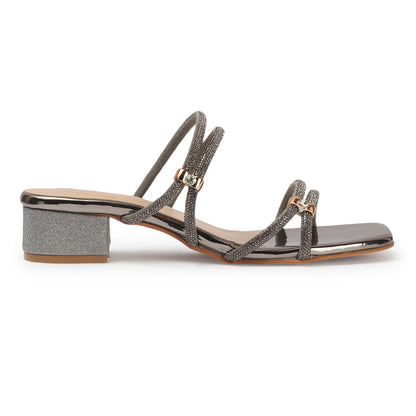 Women Embellished Party Block Sandals