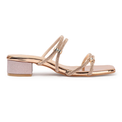 Women Embellished Party Block Sandals