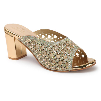 Women Embellished Block Heel Sandals
