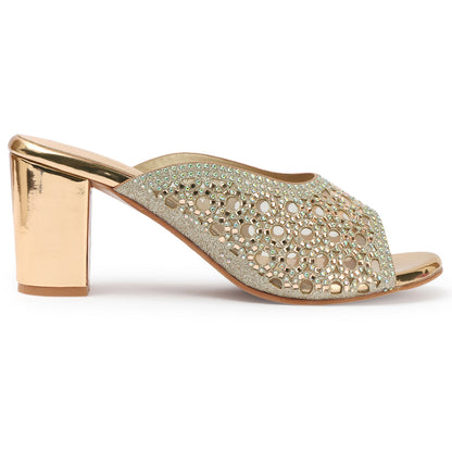 Women Embellished Block Heel Sandals