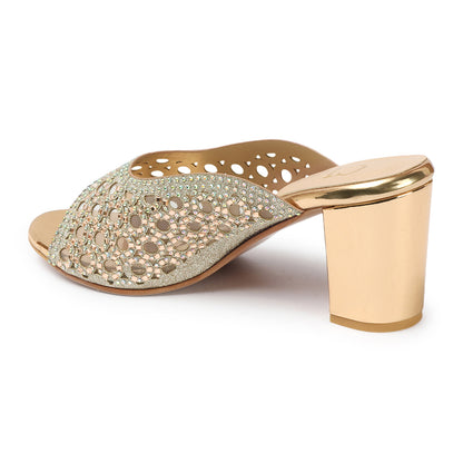 Women Embellished Block Heel Sandals