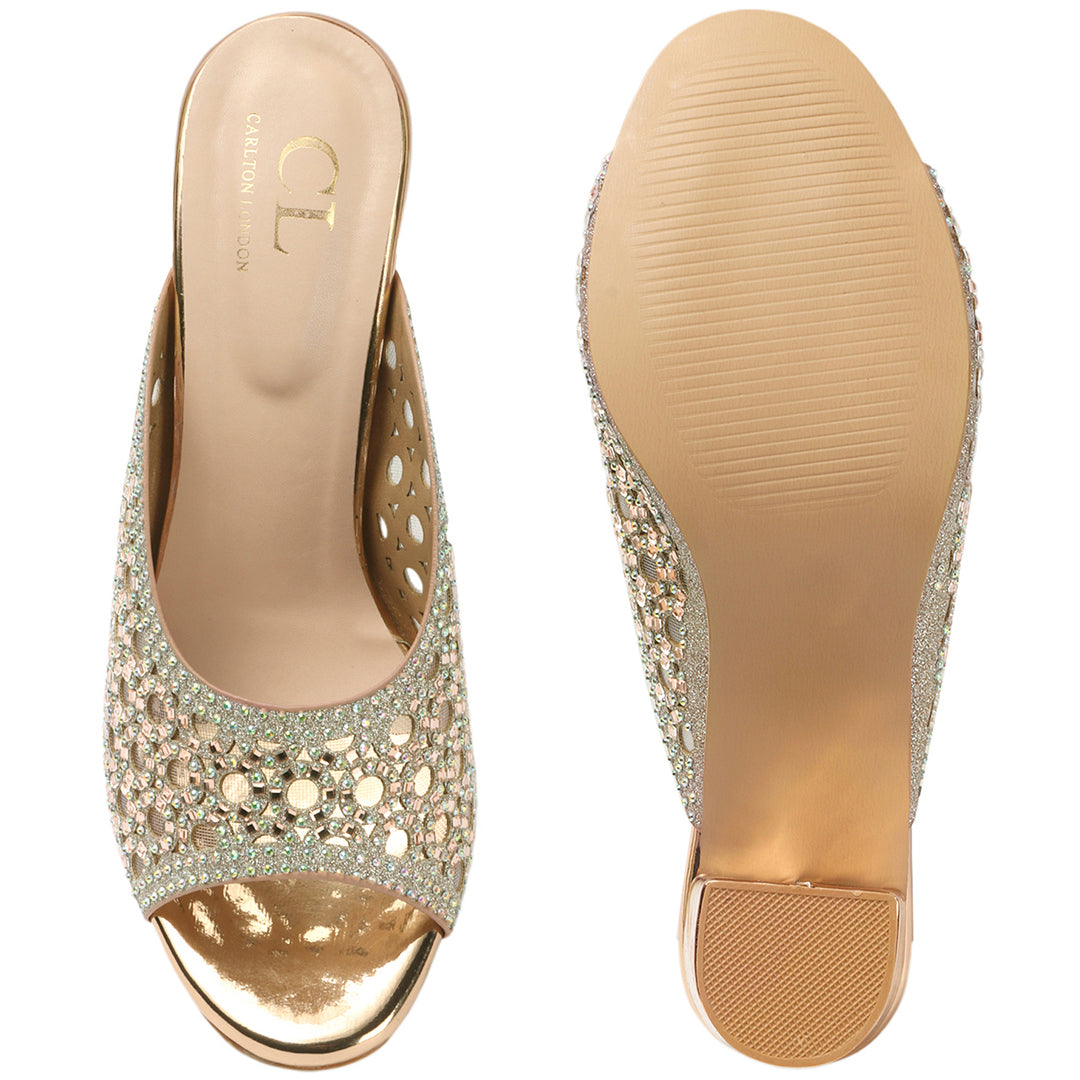 Women Embellished Block Heel Sandals