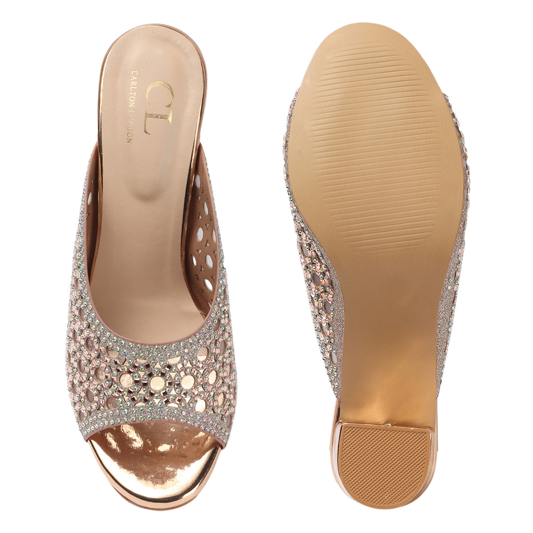 Women Embellished Block Heel Sandals