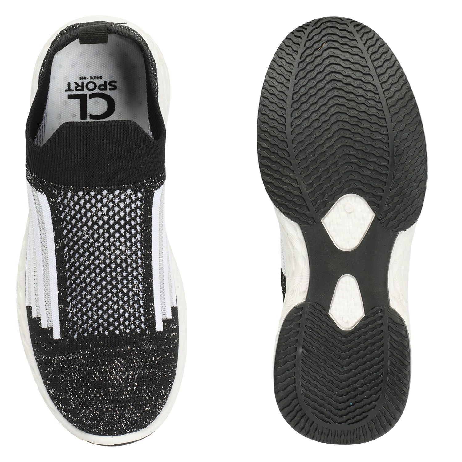 Women Woven Design Lightweight Slip On Sneakers