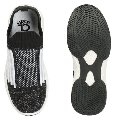 Women Woven Design Lightweight Slip On Sneakers