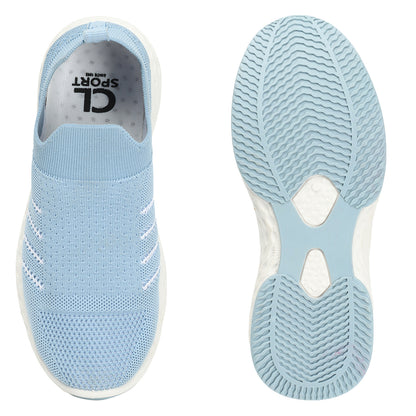 Women Woven Design Lightweight Slip On Sneakers
