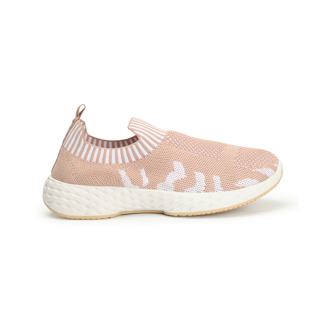 Women Woven Design Lightweight Slip On Sneakers