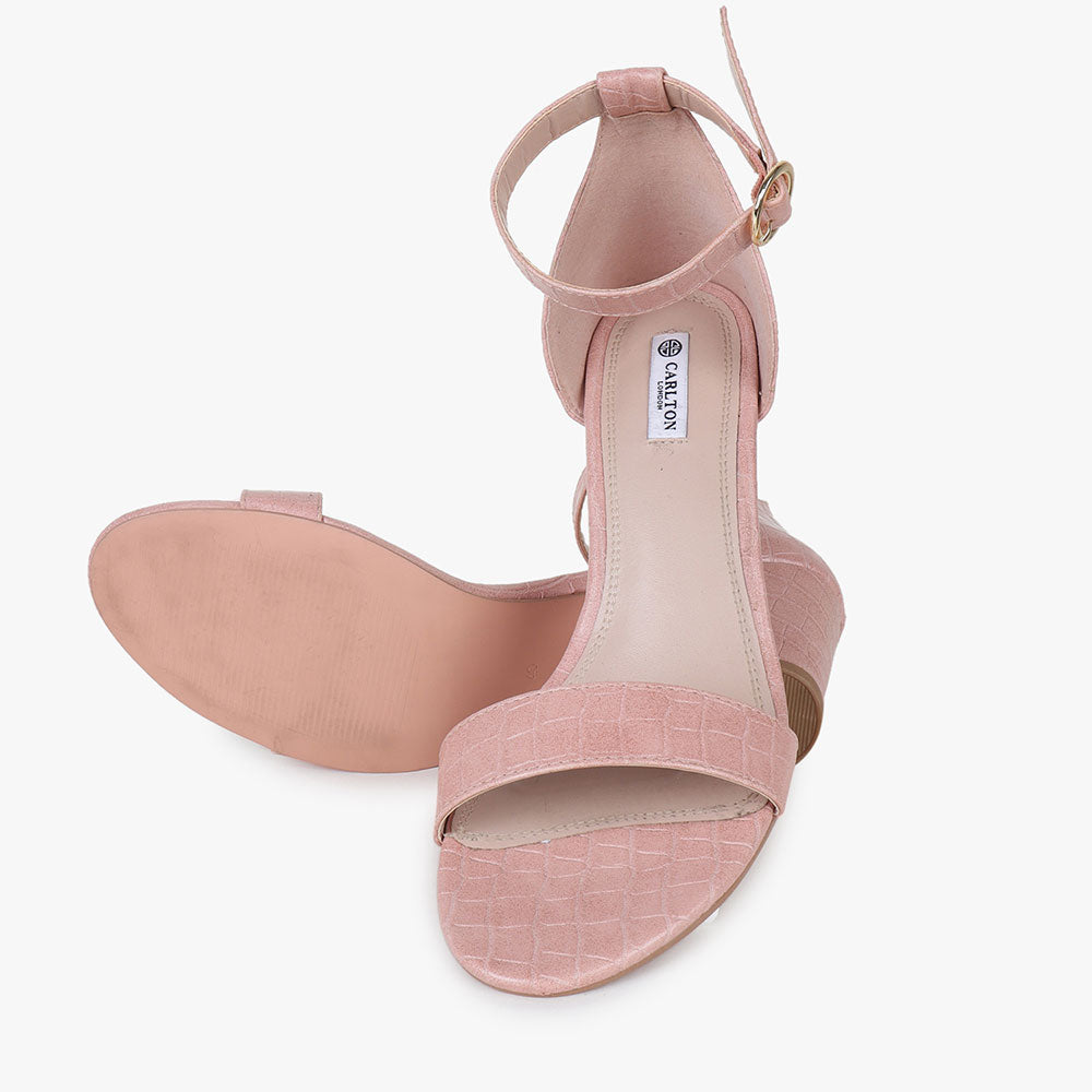 Women Block Mid Heel Sandal