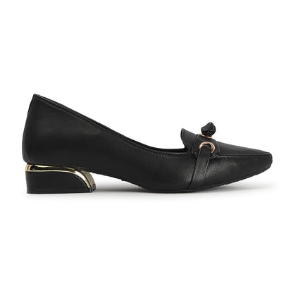 Women Solid Slip-On Block Heel Pump
