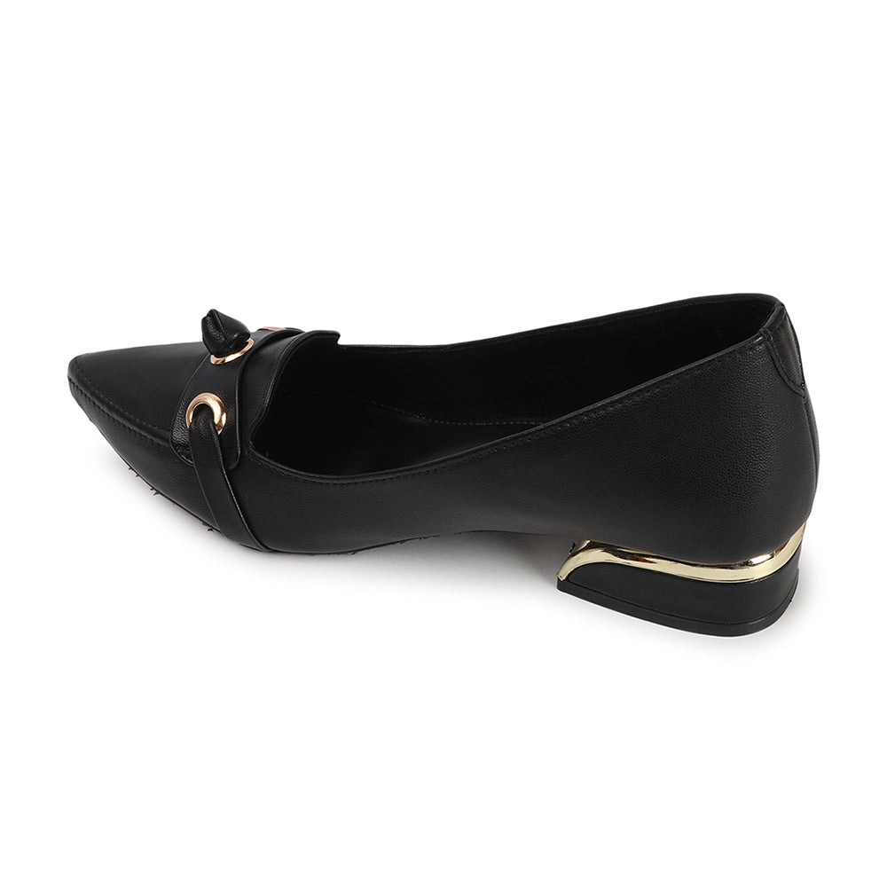 Women Solid Slip-On Block Heel Pump