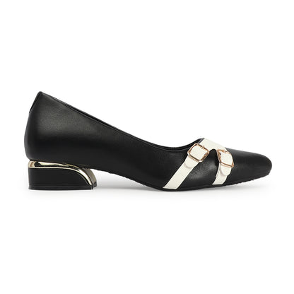 Women Pointed Toe Block Heel Pumps