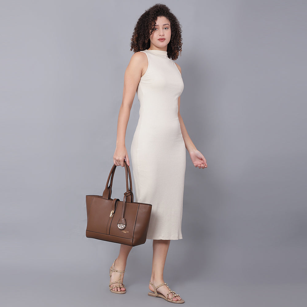 Women Structured Handheld Bag with Tasselled