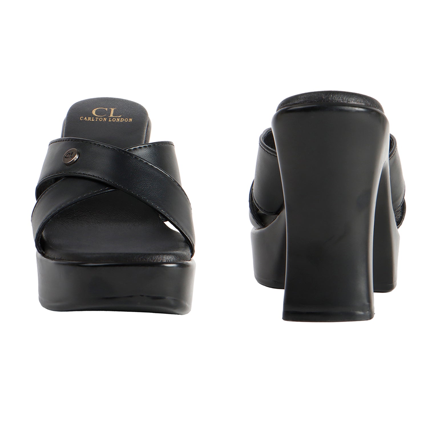 Elegant Crossover Strap Block Heel Sandals