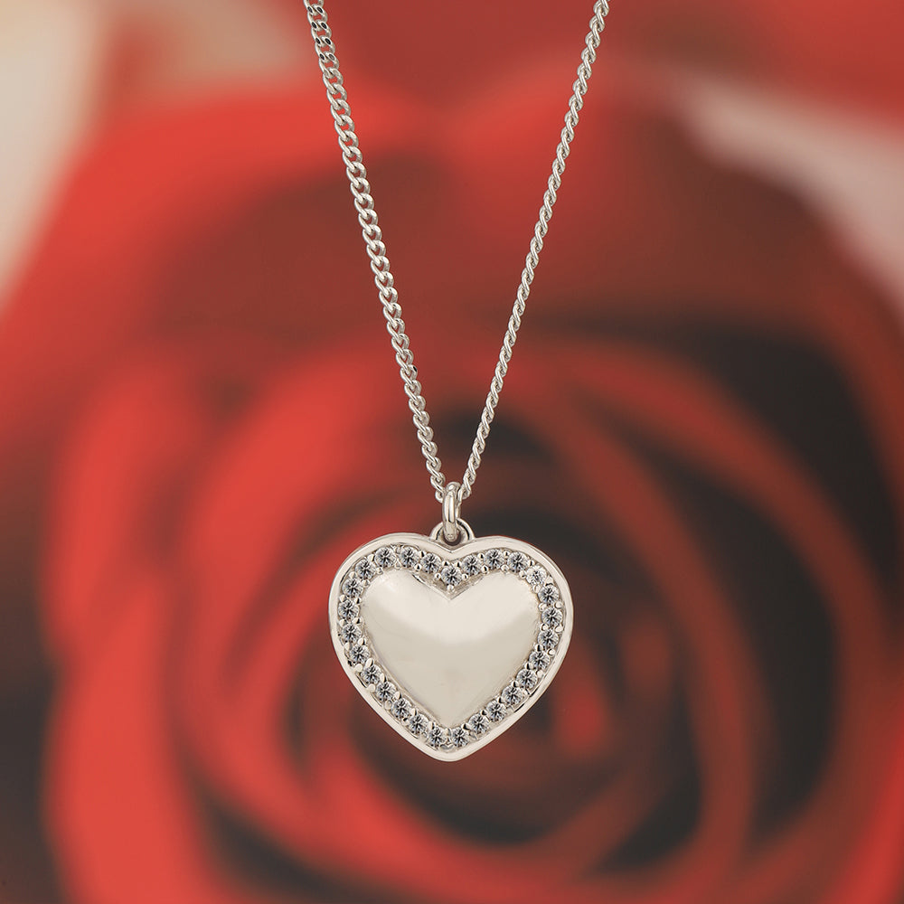 Heart-Shaped Necklace Sterling Silver