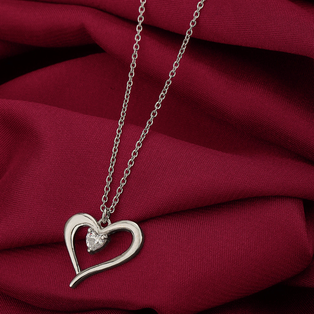 Heart-Shaped Necklace Sterling Silver