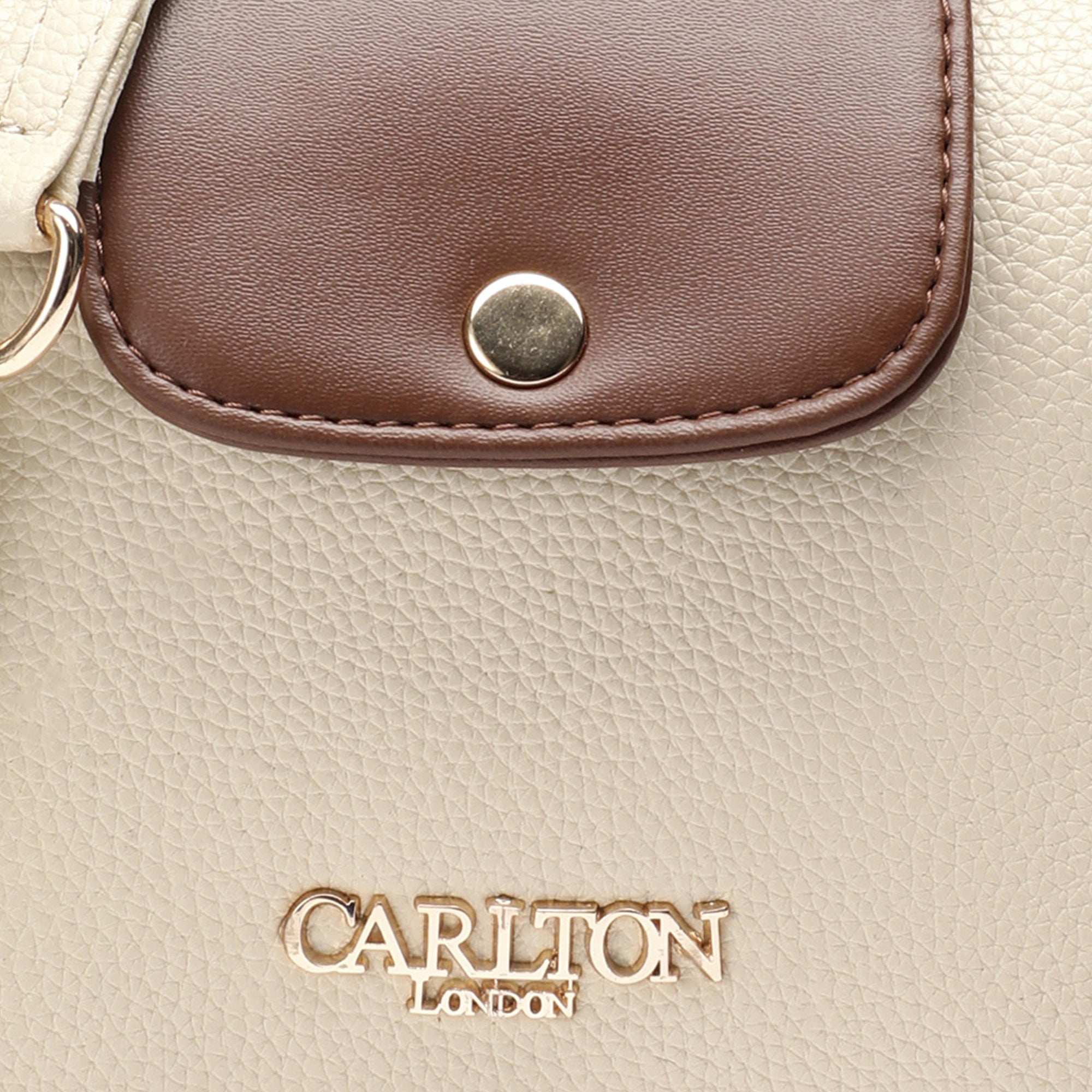 Carlton London Cream Two Toned Sling Bag  CLLP 1049 Cream
