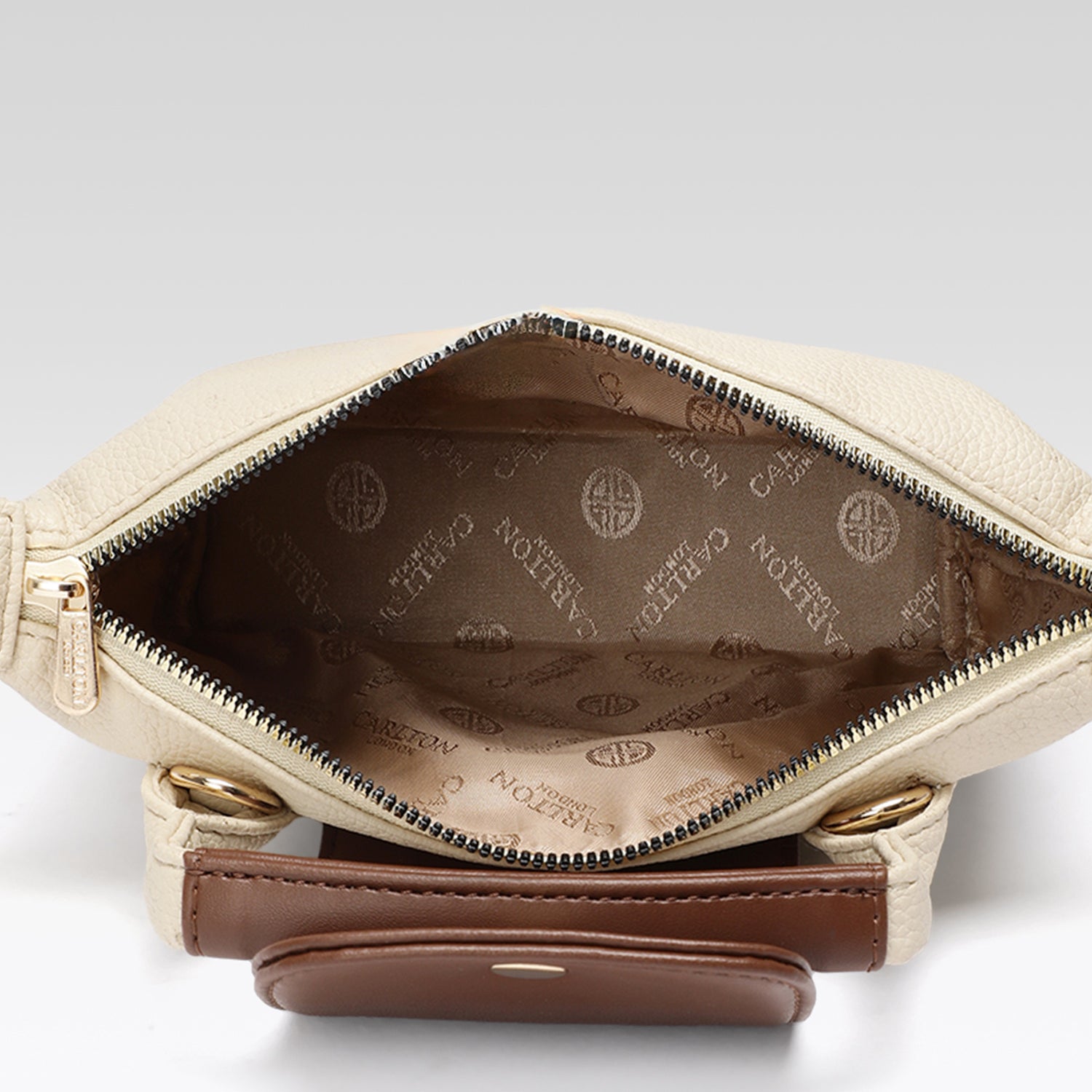 Carlton London Cream Two Toned Sling Bag  CLLP 1049 Cream