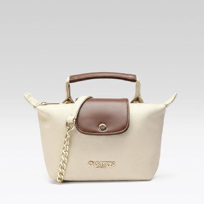 Carlton London Cream Two Toned Sling Bag  CLLP 1049 Cream