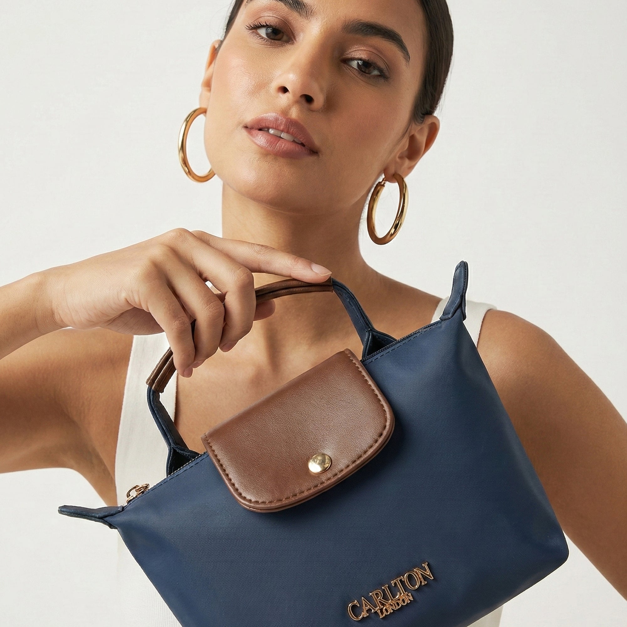Carlton London Blue Two Toned Sling Bag  CLLP 1049 Blue