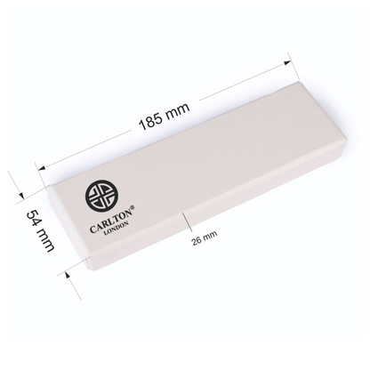 Carlton London Silver &amp; Red Ball Pen  Smooth Ink Writing Pen with Grip &amp; Clip  Fine Tip Office