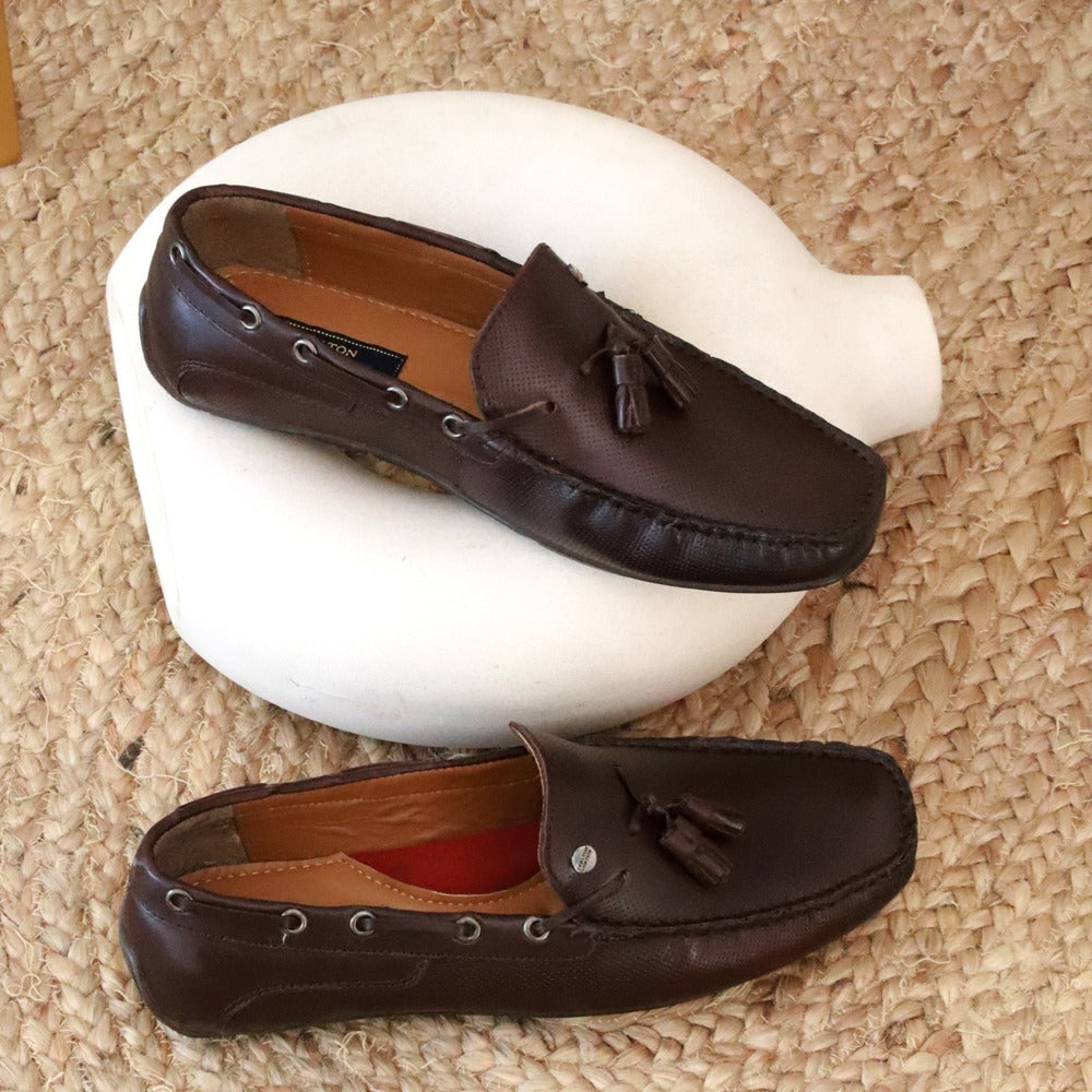 CARLTON LONDON LEATHER CASUAL LOAFERS-