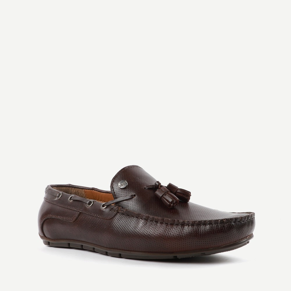 CARLTON LONDON LEATHER CASUAL LOAFERS-