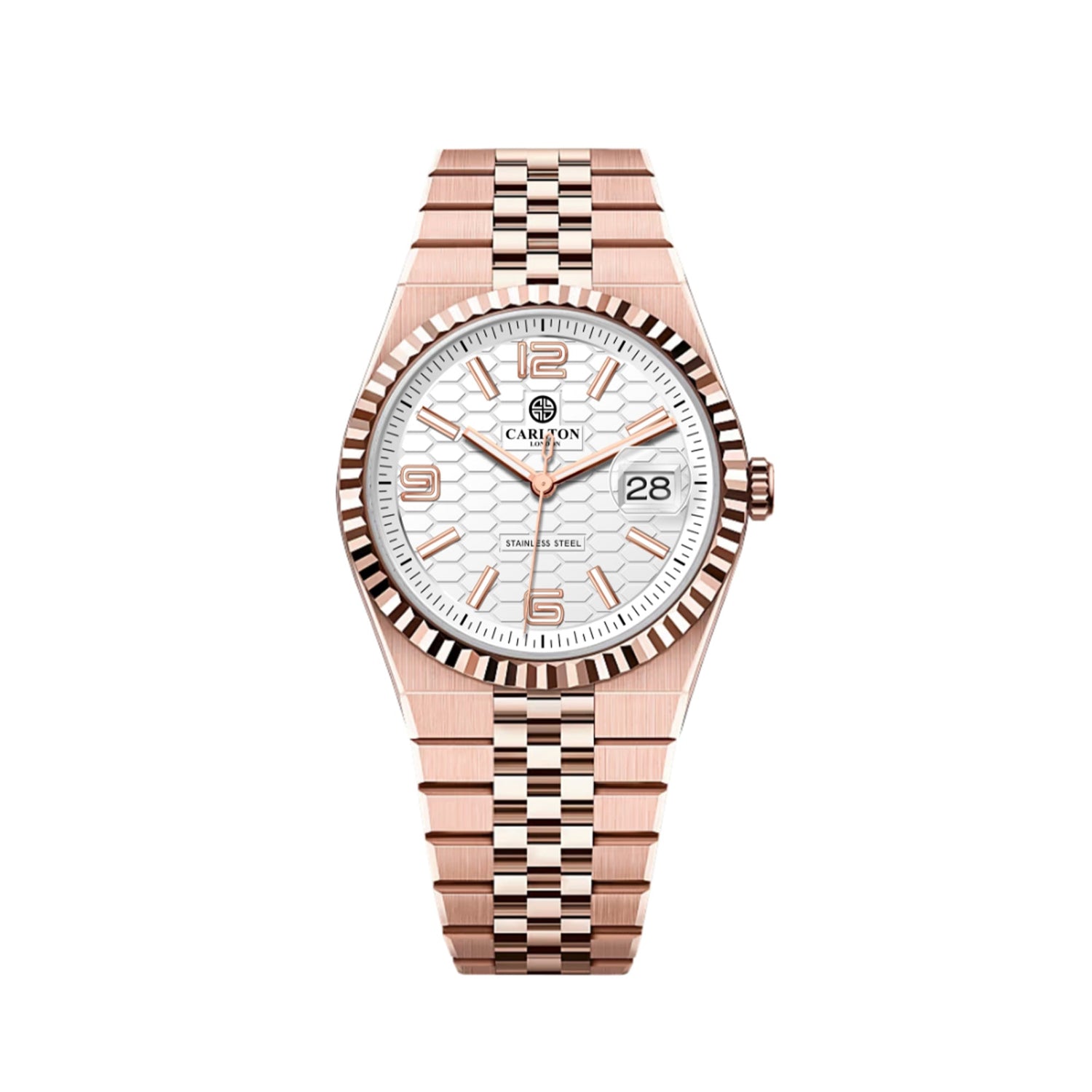 Carlton London Men Rover White Analog Watch CL-ROVER-RGWHT