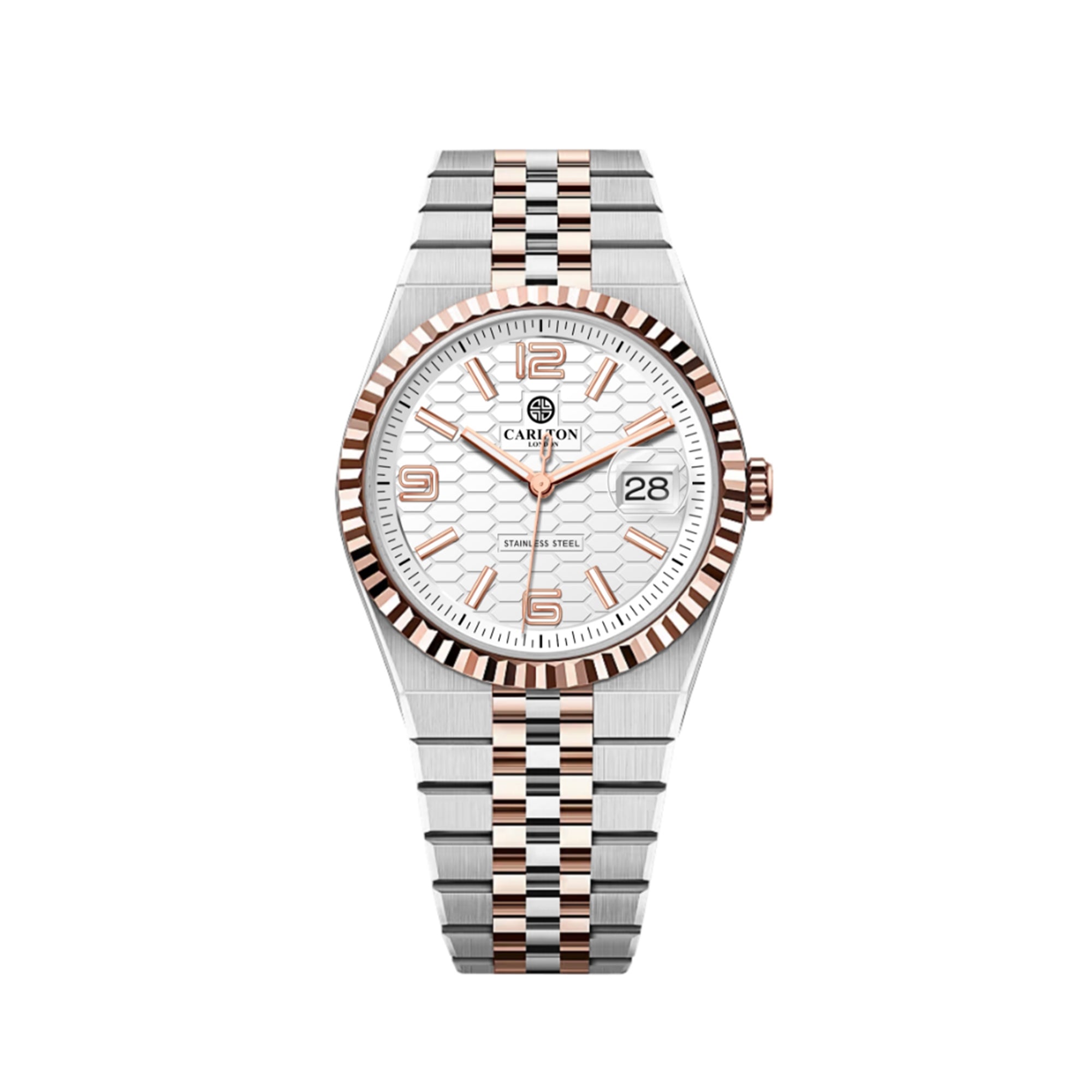 Carlton London Men Rover White Analog Watch CL-ROVER-SLWHT