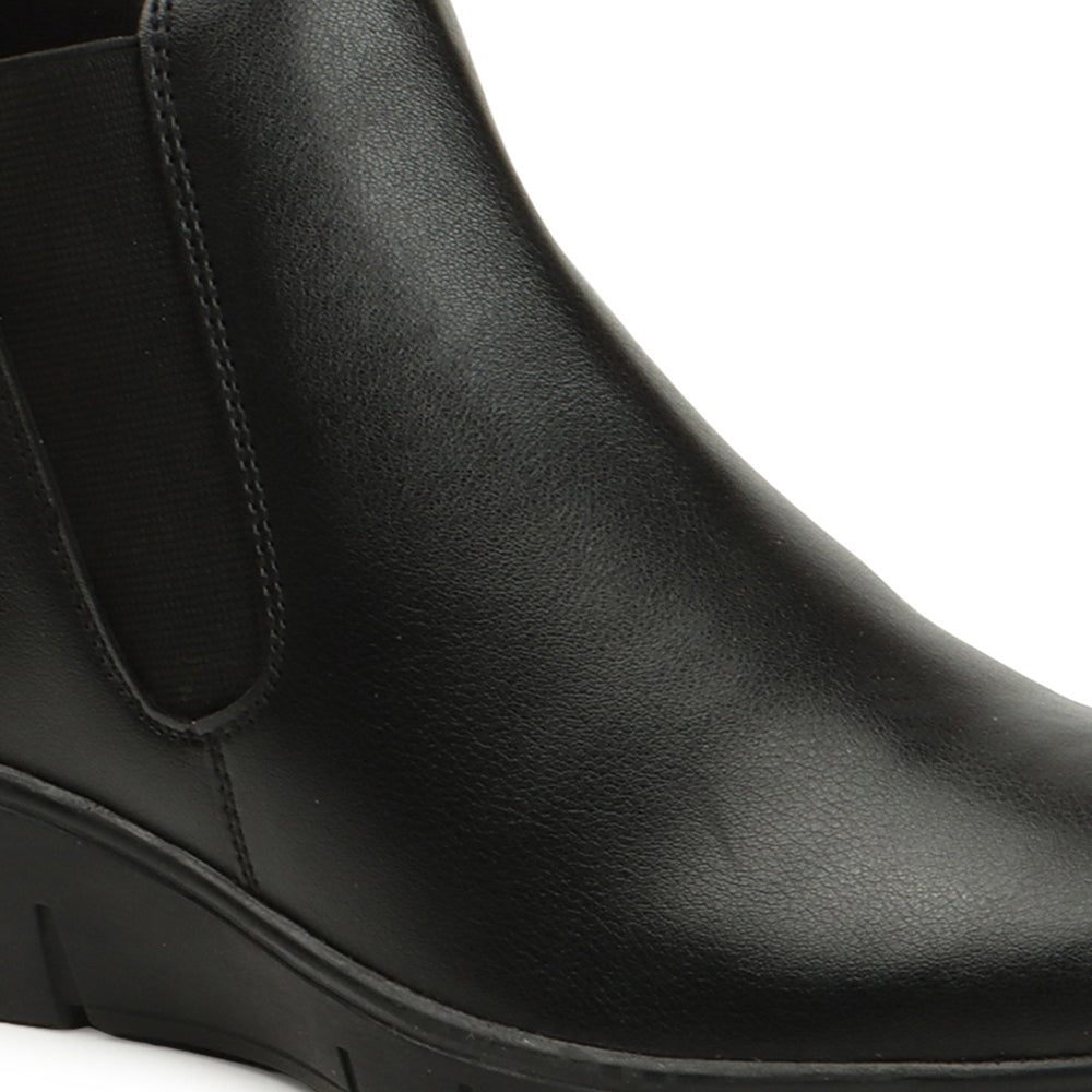 Women Synthetic Solid Sild Zipper Chelsea Boots