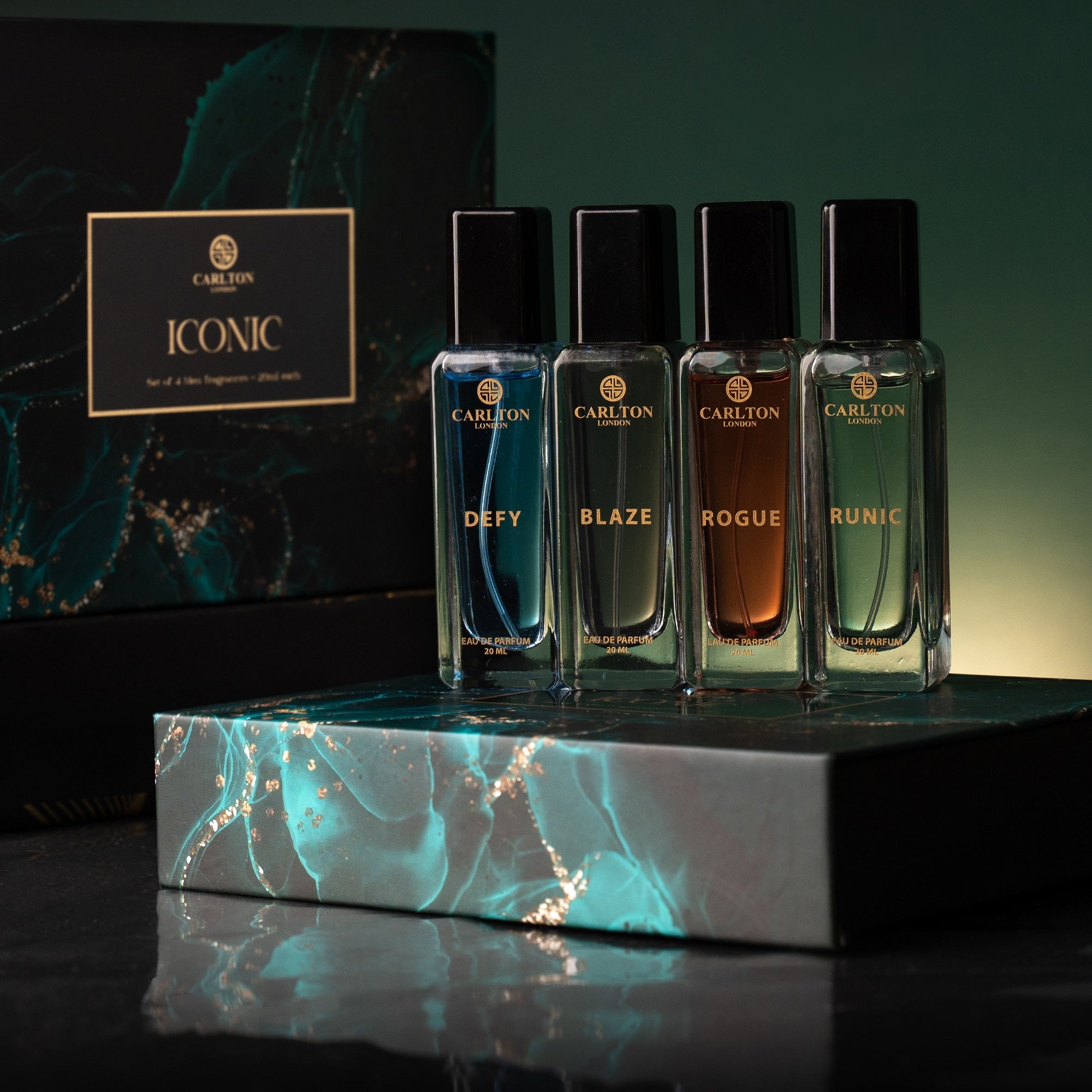 La French Luxury oudh Perfume Gift Set 4x20ml (Adventure Oud| Romance Oud|  Al Hisan